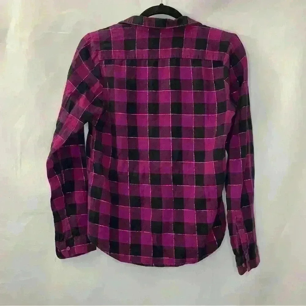 Black & Purple Plaid Top - Picture 4 of 6
